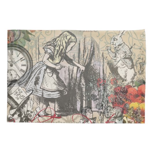 Alice in Wonderland gordijn klassieke kunst Kussensloop (Achterkant)