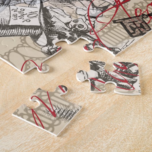 Alice in Wonderland gordijn klassieke kunst Legpuzzel (Zijkant)