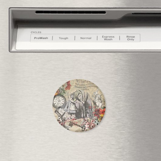 Alice in Wonderland gordijn klassieke kunst Magneet (Insitu (Vaatwasser))