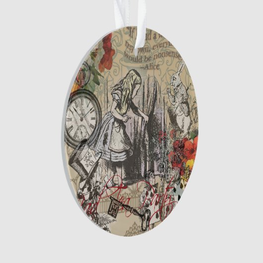 Alice in Wonderland gordijn klassieke kunst Ornament (voorkant)