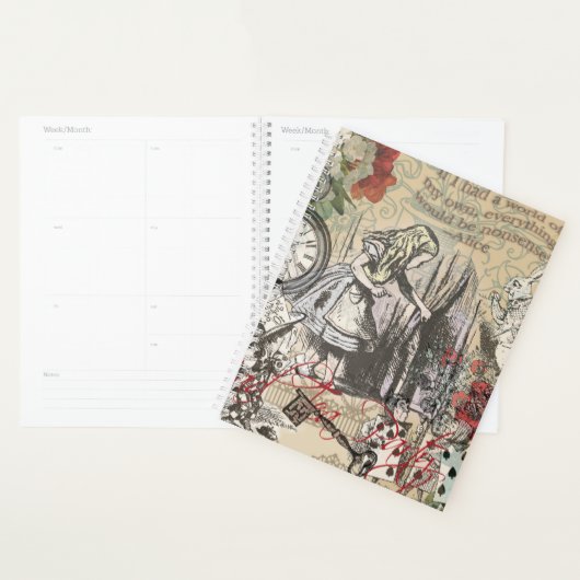 Alice in Wonderland gordijn klassieke kunst Planner (Display)