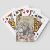 Alice in Wonderland gordijn klassieke kunst Pokerkaarten (Achterkant)