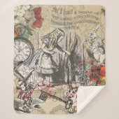 Alice in Wonderland gordijn klassieke kunst Sherpa Deken (Voorkant)