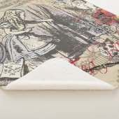 Alice in Wonderland gordijn klassieke kunst Sherpa Deken (3/4)