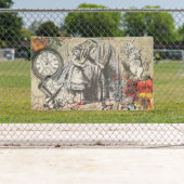 Alice in Wonderland gordijn klassieke kunst Spandoek (Insitu)