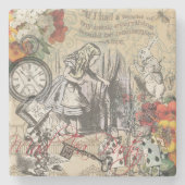 Alice in Wonderland gordijn klassieke kunst Stenen Onderzetter (Voorkant)