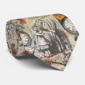 Alice in Wonderland gordijn klassieke kunst Stropdas (Opgerold)