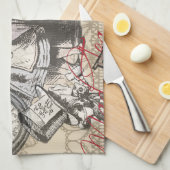 Alice in Wonderland gordijn klassieke kunst Theedoek (Quarter Fold)