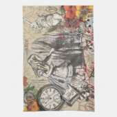 Alice in Wonderland gordijn klassieke kunst Theedoek (Verticaal)