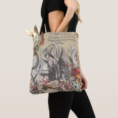 Alice in Wonderland gordijn klassieke kunst Tote Bag (Dichtbij)
