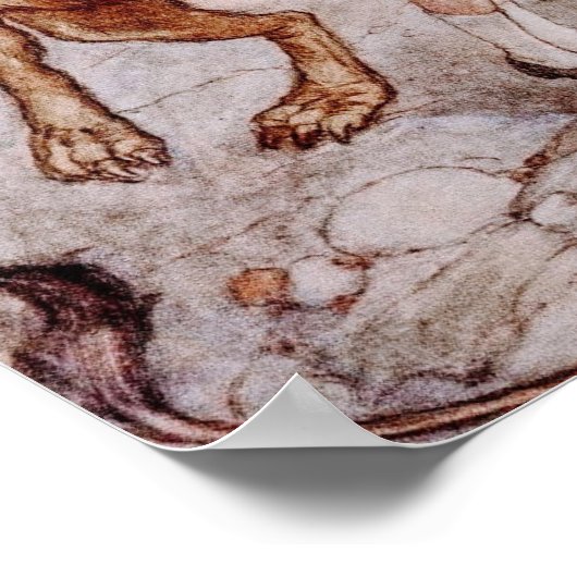 Alice in Wonderland Griffin en de Mock Turtle Poster (Hoek)