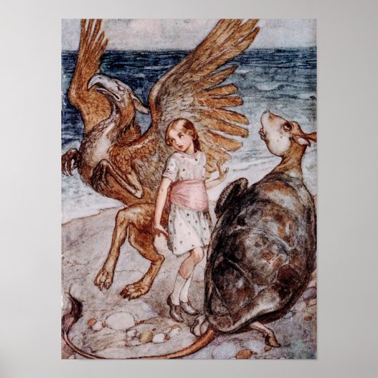 Alice in Wonderland Griffin en de Mock Turtle Poster (Voorkant)