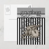 Alice in Wonderland Griffin Grunge Briefkaart (Voorkant / Achterkant)