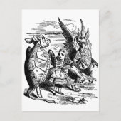 Alice in Wonderland, Griffin, Mock Turtle Briefkaart (Voorkant)