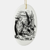 Alice in Wonderland, Griffin, Mock Turtle Keramisch Ornament (Rechts)