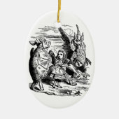 Alice in Wonderland, Griffin, Mock Turtle Keramisch Ornament (Voorkant)