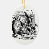 Alice in Wonderland, Griffin, Mock Turtle Keramisch Ornament (Achterkant)