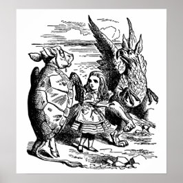 Alice in Wonderland, Griffin, Mock Turtle Poster