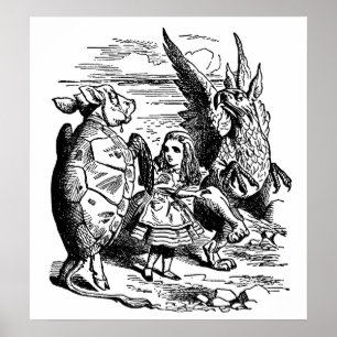 Alice in Wonderland, Griffin, Mock Turtle Poster