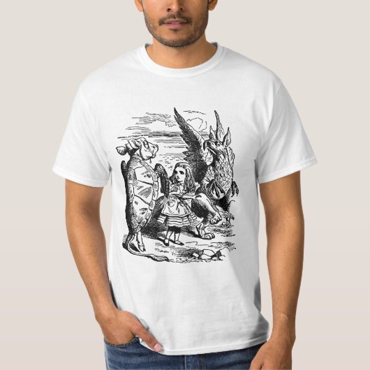 Alice in Wonderland, Griffin, Mock Turtle T-shirt (Voorkant)
