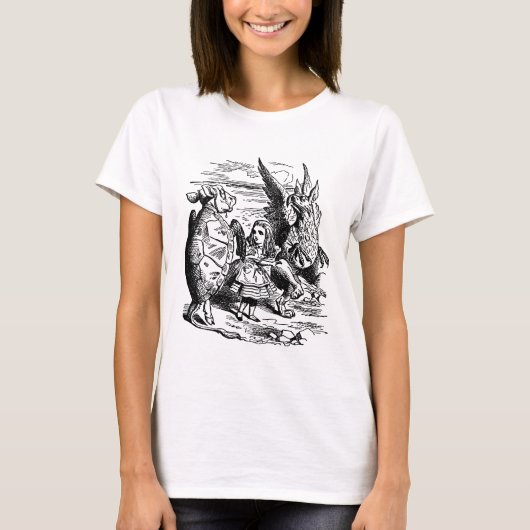  Alice in Wonderland, Griffin, Mock Turtle T-shirt (Voorkant)