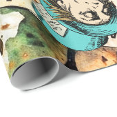 Alice in wonderland grillige gekke hatter cadeaupapier (Rol Hoek)