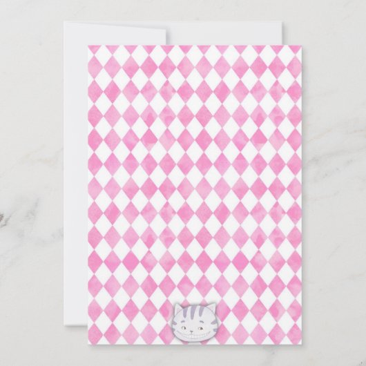 Alice in Wonderland grillige verjaardag Kaart (Achterkant)