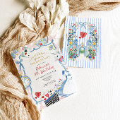 Alice in Wonderland grillige verjaardag uitnodigin Kaart