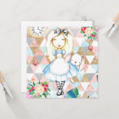 Alice in Wonderland Groet Blank Kaarten (Voorkant / Achterkant in situ)