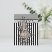 Alice in Wonderland Grunge Briefkaart (Staand voorkant)