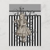 Alice in Wonderland Grunge Briefkaart (Voorkant)