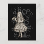 Alice in Wonderland Grunge Briefkaart (Voorkant)