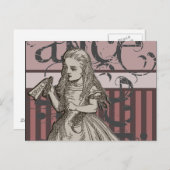 Alice in Wonderland Grunge Briefkaart (Voorkant / Achterkant)