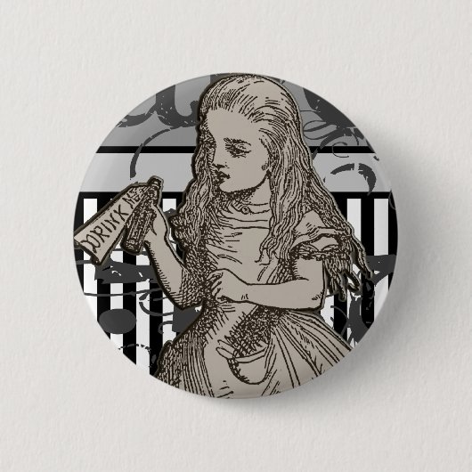 Alice in Wonderland Grunge Ronde Button 5,7 Cm (Voorkant)