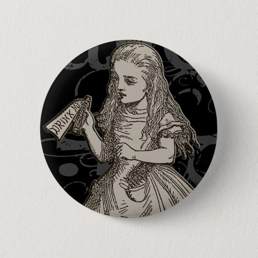 Alice in Wonderland Grunge Ronde Button 5,7 Cm (Voorkant)