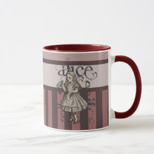 Alice in Wonderland Grunge (roze) Mok