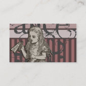 Alice in Wonderland Grunge (roze) Visitekaartje (Achterkant)