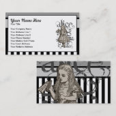 Alice in Wonderland Grunge Visitekaartje (Voorkant / Achterkant)