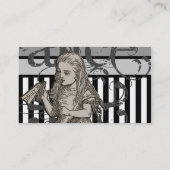 Alice in Wonderland Grunge Visitekaartje (Achterkant)