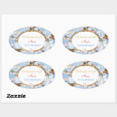 Alice in Wonderland Gunst Gift Bedankt Ovale Sticker (Vel)