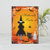 Alice in Wonderland Halloween Party nodigt uit Kaart (Staand voorkant)