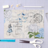 Alice in Wonderland Handschrift Flora Tissue Paper Tissuepapier (Craft)