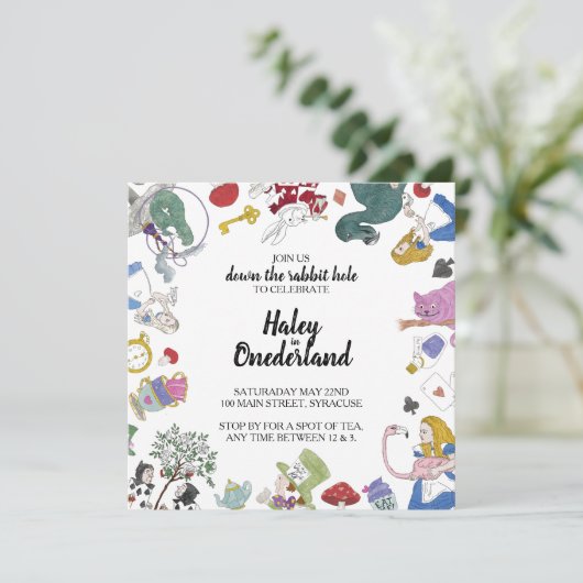 Alice in Wonderland | Handtekening (Staand voorkant)