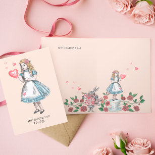  Alice in Wonderland Happy Valentijnsdag Feestdagen Kaart