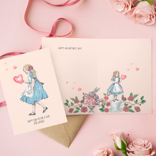  Alice in Wonderland Happy Valentijnsdag Feestdagen Kaart