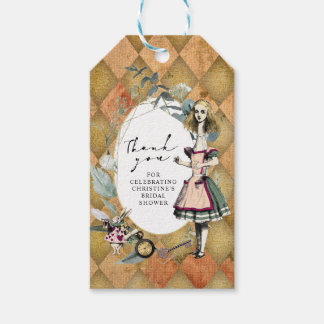  Alice in Wonderland Hartelijk dank Cadeaulabel
