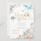 Alice in Wonderland Hartelijk dank Kaart (Voorkant)