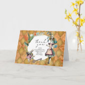 Alice in Wonderland Hartelijk dank Kaart (Gele Bloem)