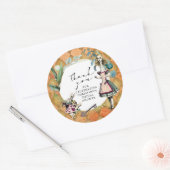 Alice in Wonderland Hartelijk dank Ronde Sticker (Envelop)