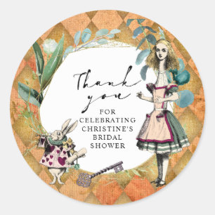  Alice in Wonderland Hartelijk dank Ronde Sticker